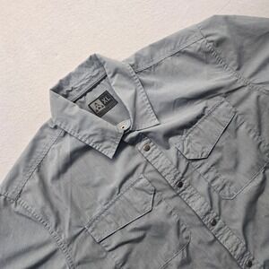 Magpul Mens XL Gray Short Sleeve Snap Front Tactical Utility Shirt MAG713